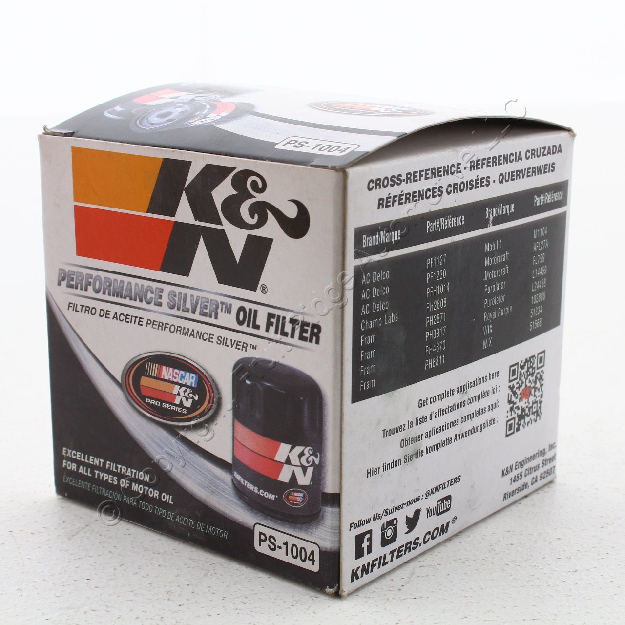 K&N Oil Filter Performance Silver For 84-02 Honda Accord 88-00 Civic 88-91 CRX