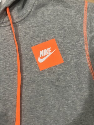 gray and orange nike sweatsuit