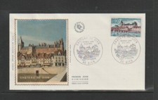 France 1973 SG2007 Silk FDC (Gien) Tourism-Gien Chateau-Indre-et-Loire