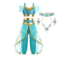 Mädchen Prinzessin Kleid  Aladdin Jasmin Allahs Lampe Kleid Kinder CosplayKostüm