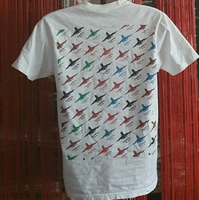 T shirt blanc FW15 Supreme Planes taille M medium