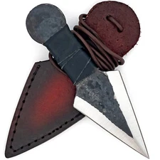 Omnipotent Stars High Carbon Steel Medieval Style Throwing Neck Knife w/ Sheath