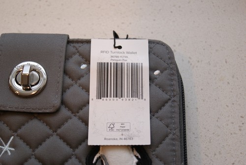 Vera Bradley Crossbody Bag and RFID Turnlock Wallet in Penguin Pair - NWT - Picture 16 of 17