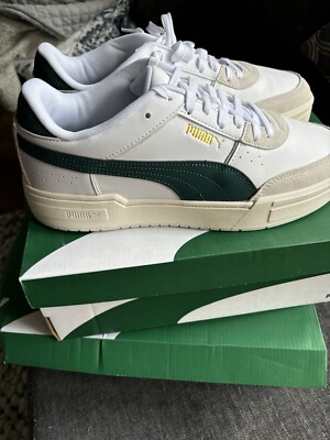 Puma CA Pro Sport Mix Herren Sneaker Freizeitschuhe Weiß  Beige Grün Neu EU 46