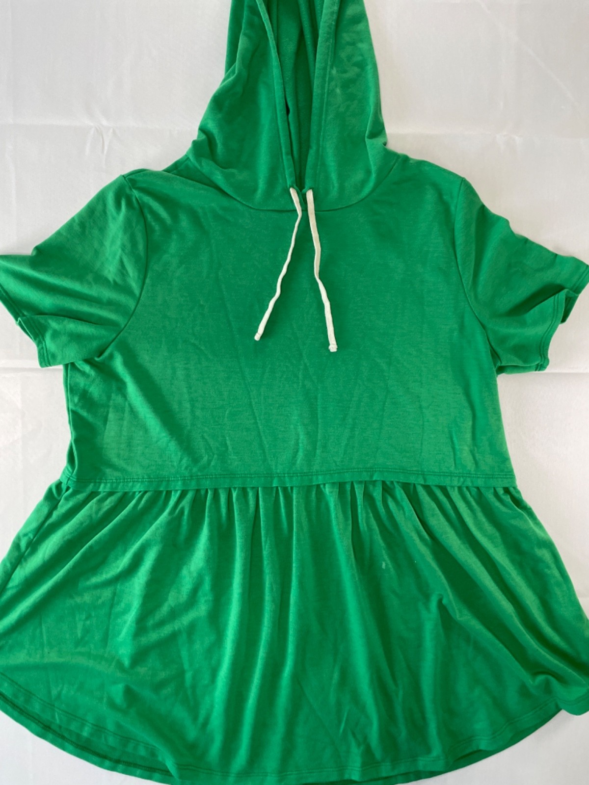 BE Stage Women’s Green Hooded Casual Shirt Dress - Plus Size 2XL