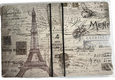 Juego de 4 manteles individuales Castelle Home Paris Torre Eiffel postal vinilo espuma trasero