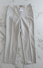 H&M Women’s Beige Solid Flat Front Straight Leg Dress Pants Size S — photo 3