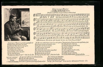 Postcard song in Erzgebirge dialect Da Eisnbah-old man in the railway 