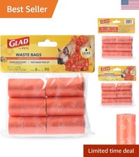Scented Dog Waste Bags with Fun Print - Leak Proof, 90 Count for Easy Use