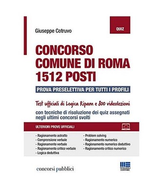 Concorso Comune di Roma. 1512 posti. Prova preselettiva per tutti i profili, Cot