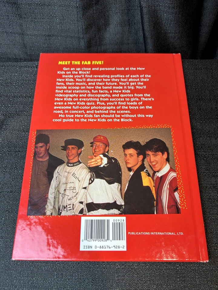 1990 New Kids on the Block Hardcover Book VINT Foto 4 de 4