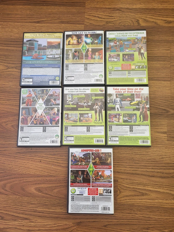 The Sims Lot of 7 Vintage Games Complete Set Expansion & Stuff Packs - Image 3 of 4