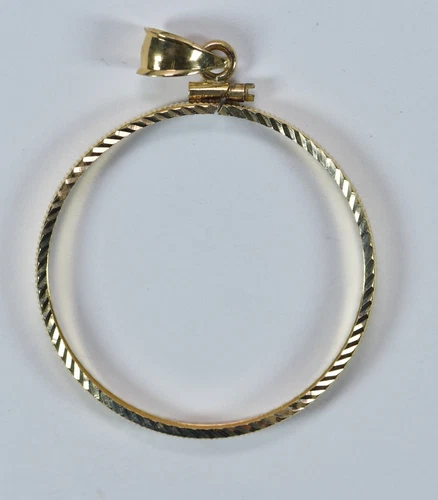14kt Gold Coin Bezel $20 Liberty Saint Gaudens 34.3mm 2.6g *9530