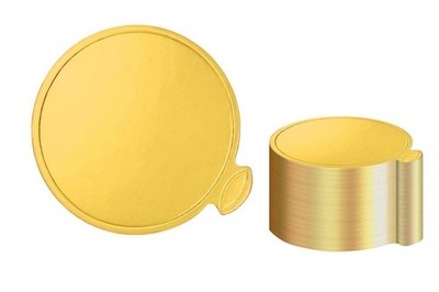 YYaaloa 3.15 Inch Mini Round Golden Cake Boards 100pcs Mousse Cupcake Base P...