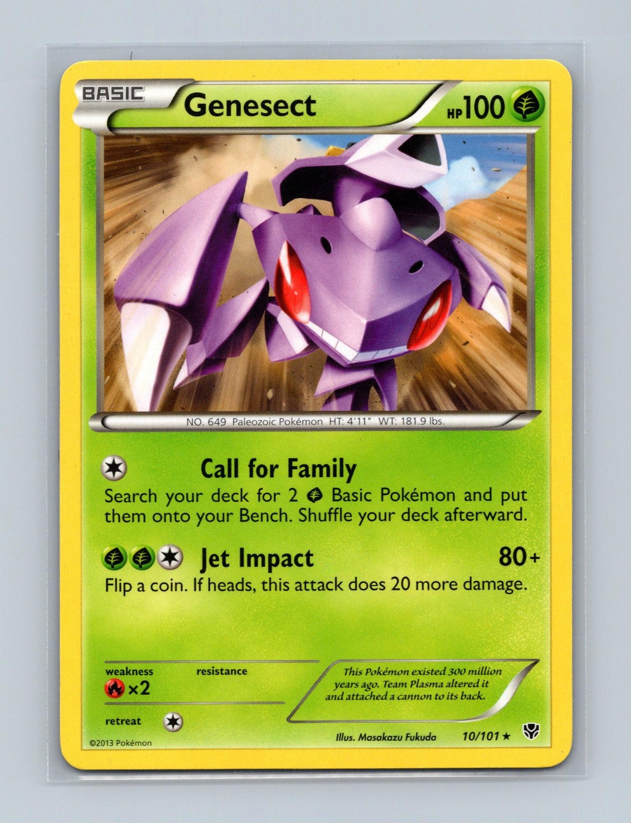 Genesect 10/101 Rare Plasma Blast Pokemon Lightly Played