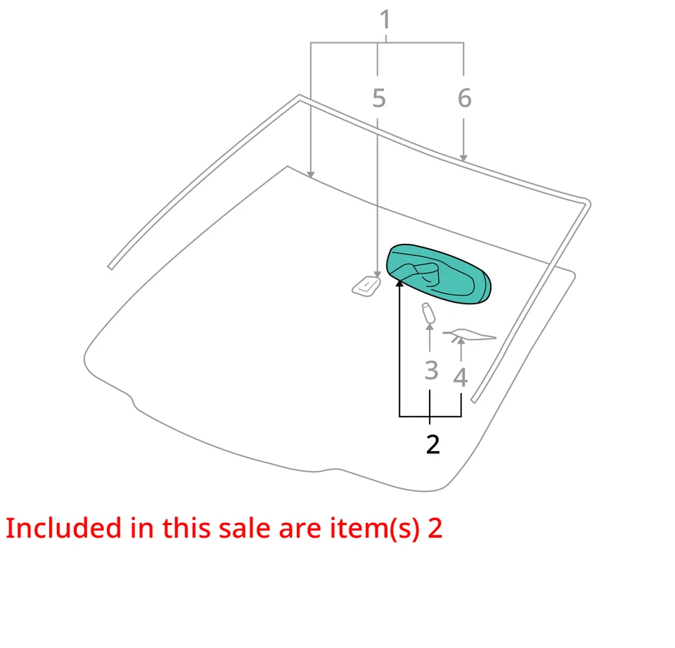 Espejo retrovisor sin telemática compatible con 01-13 IMPALA 1668666 Foto 3 de 4