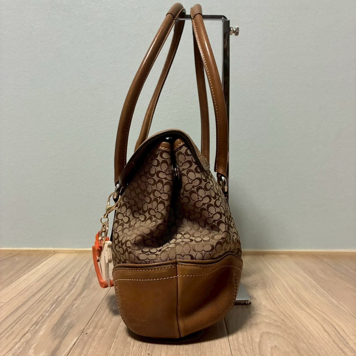 COACH 6821 SOHO Signature Flap Shoulder Bag w/ Horse Charm Y2K