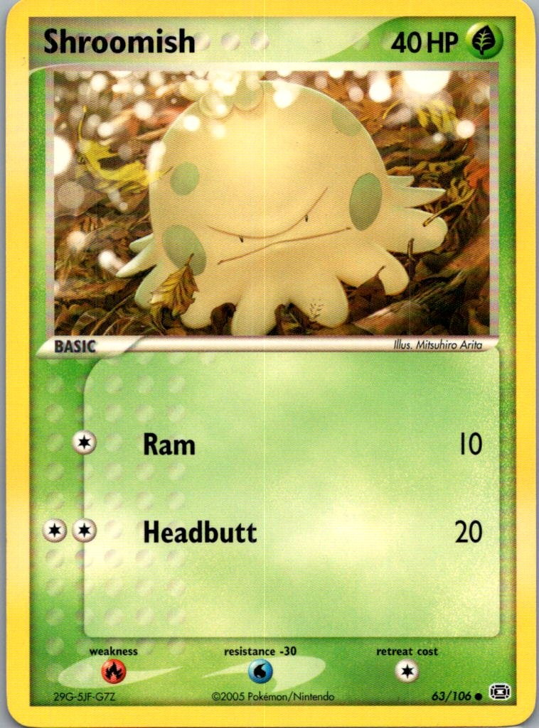 Shroomish 63/106 Common Emerald Pokemon Lightly Played