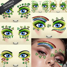 Yosca 6Pcs St Patricks Day Temporary Tattoos, Green A-St