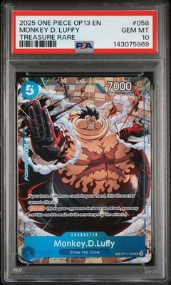 2025 ONE PIECE OP13-CARRYING ON HIS WILL TREASURE RARE MONKEY D