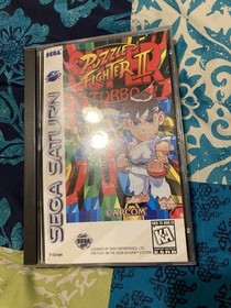 SEGA Saturn Super Puzzle Fighter II Turbo NTSC US Game Disc Manual Reg Card Foam