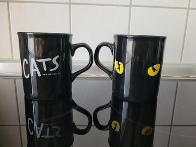 2 STÜCK RARE 1981 Collectable Original Vintage Retro CATS Musical Tasse Mug Cup