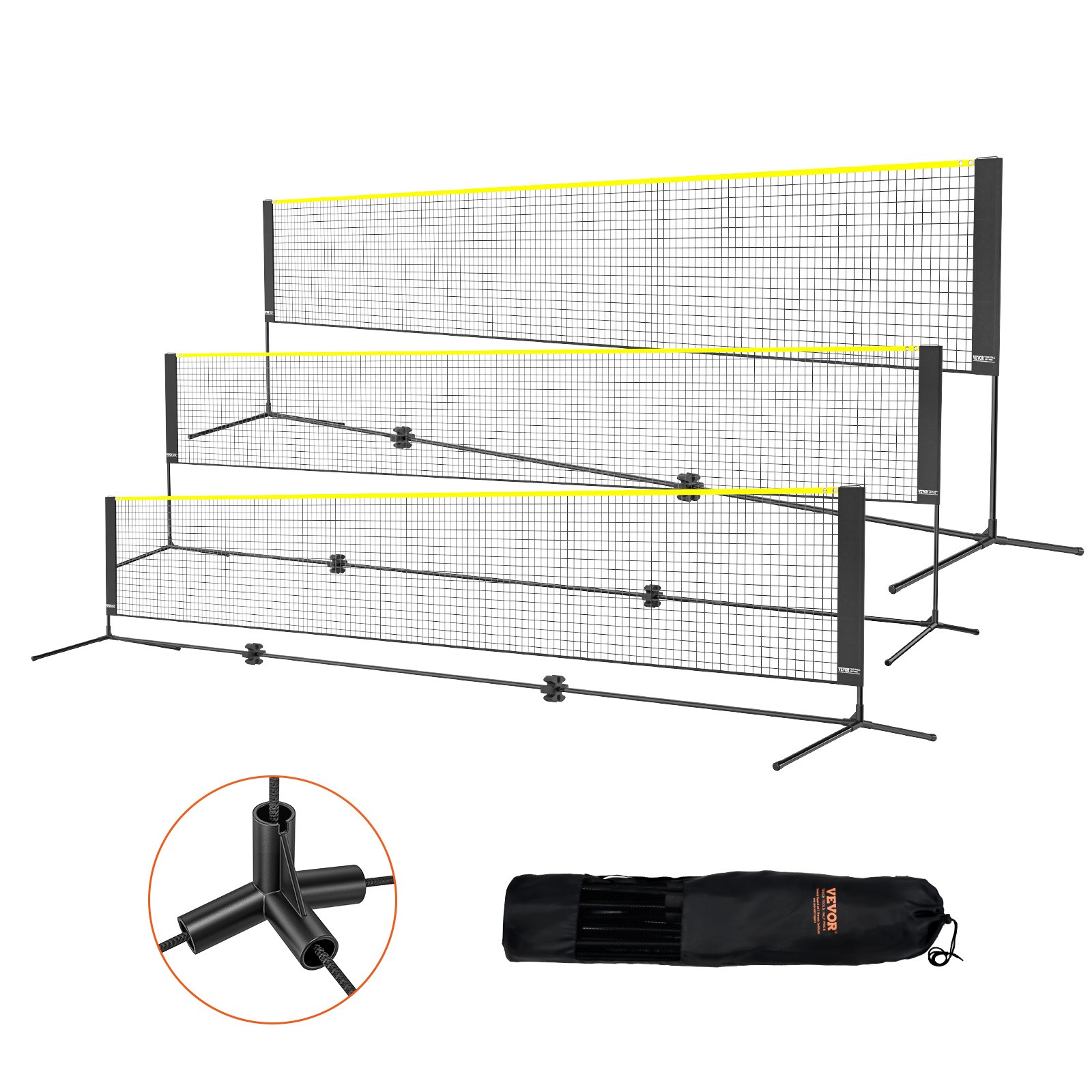 Filet de Tennis et Badminton 510 cm VEVOR pour Jeux de Jardin en Famille