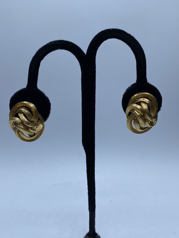 Tiffany & Co. 18k Yellow Gold Knot Clip on Earrings 18.61g