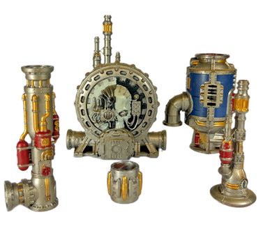 Job Lot Of Warhammer Sector Mechanicus Haemotrope Reactor Alchomite Stack Unbox.
