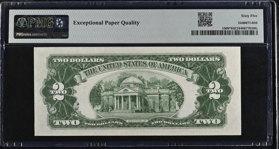 1953 $2 Legal Tender Note Fr-1509* PMG65 Gem EPQ - Image 2 of 2