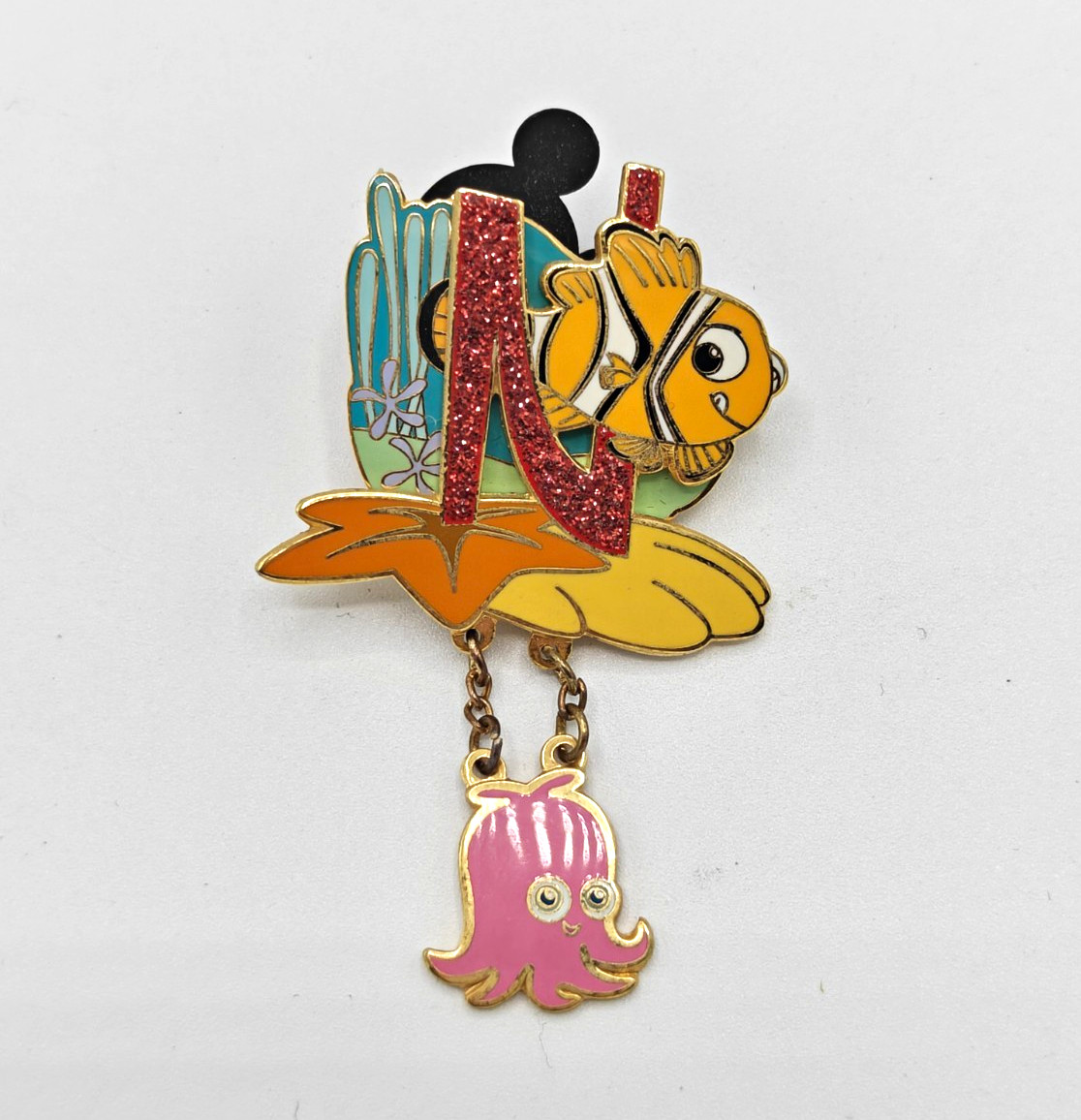 Disney Finding Nemo Alphabet N Pin Limited Edition 1200 Disneyland Paris