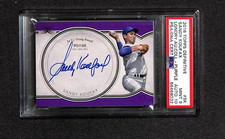 2018 Topps Definitive Sandy Koufax Purple Framed Card Auto 3/3 PSA 10 & 9 MINT