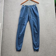Fabletics Women Scrub Pants XXS/T Blue On Call Jogger Logo Slim 29" Inseam