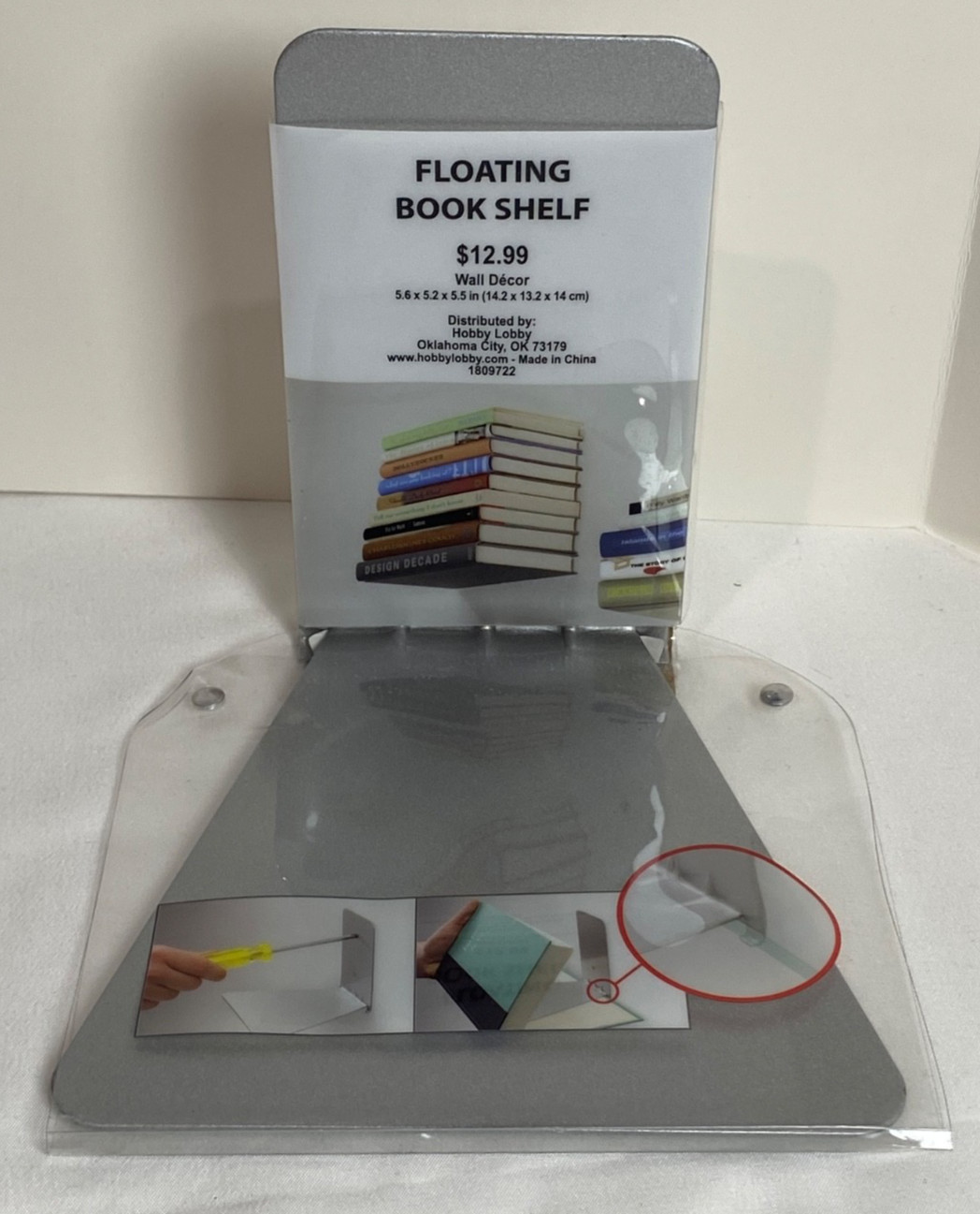 Wall Mounted Metal Floating Bookshelf NEW
