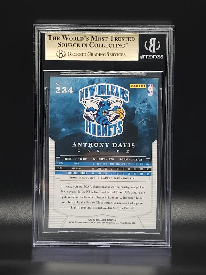 ANTHONY DAVIS 12-13 BRILLIANCE ROOKIE RC MAVERICKS #234 BGS 9.5 - Image 2 of 2