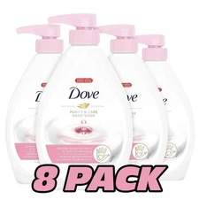 Dove Hand Wash White Peach and Tea Moisturizing 18.59oz - Pack of 8 NEW