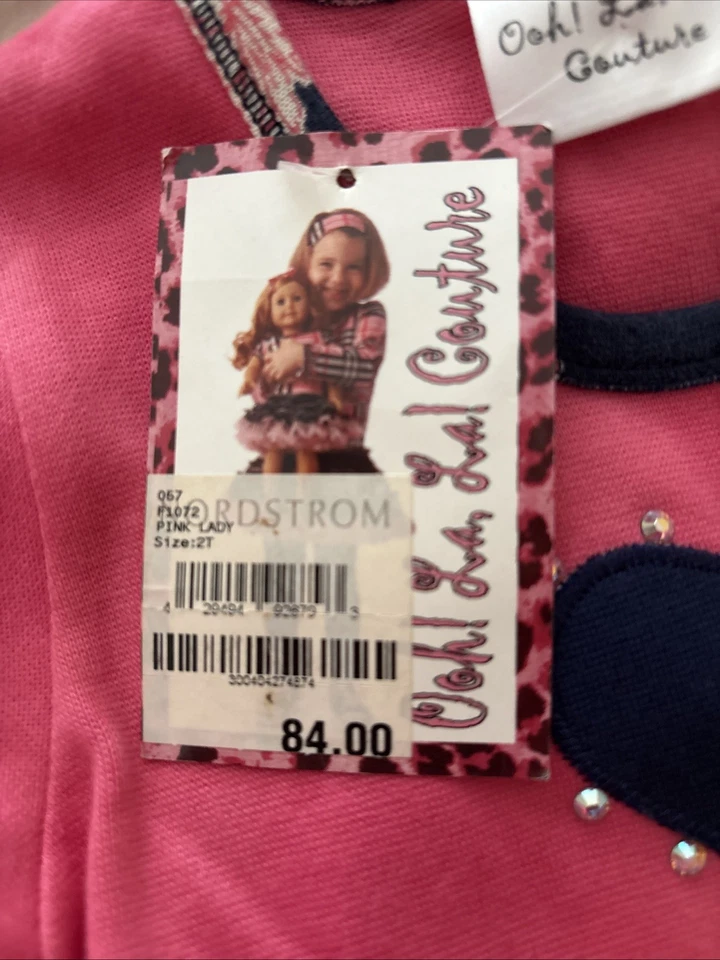 NUEVO CON ETIQUETAS Ooh La La Couture Niñas Elegante Formal Elegante Vestido 2T Rosa Foto 2 de 4