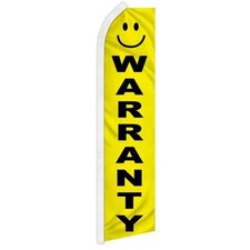 Warranty YELLOW Swooper Flutter Feather Advertising Auto Finance Banner Flag