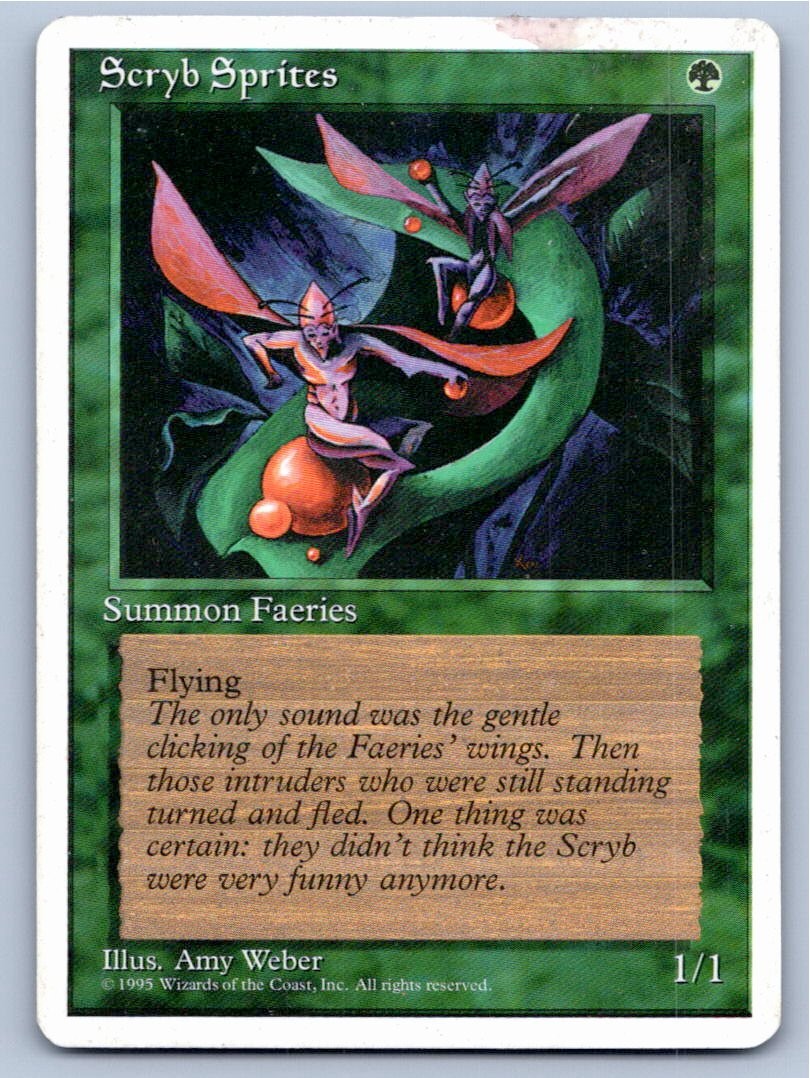 1995 MAGIC: THE GATHERING SCRYB SPRITES FOURTH EDITION COMMON LP A40018 FREE S&H