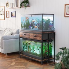 40 Gallon Aquarium Stand with Power Outlet, Metal Frame Fish Tank Stand VOWNER