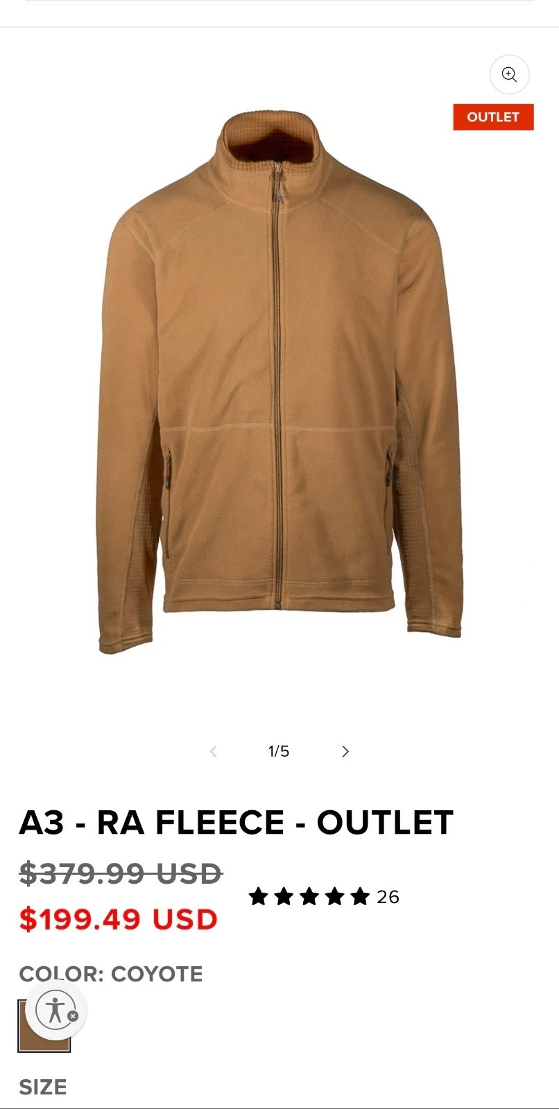 Beyond Clothing A3 RA Fleece Coyote Brown New with tags
Opens in a new window or tab