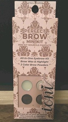 Ioni Perfect BROW All-N-1 Eyebrow Kit Brow Wax Highlight & 2 Color Powder New