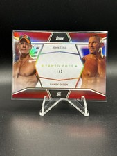 2025 Topps John Cena Commemorative Famed Foes Randy Orton Red Foil 1/5 SSP