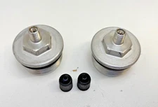 1984 Honda XR250R XR250 PAIR OF 2 Front Fork Suspension Upper Bolt Cap Lid Valve