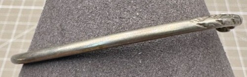 Vintage Sterling Silver Mid Eastern Bypass Bangle Bracelet Pointed Ends READ - Picture 2 of 6