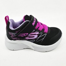 Skechers Microspec Bold Delight Black Toddlers Girls Size 5