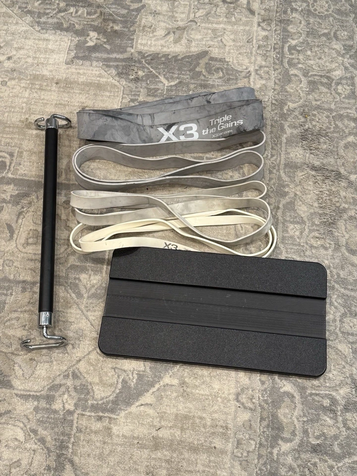 X3 Elite 家庭健身房阻力带 Jaquish Biomedical 完整套装带杆 — 第 2/4 张图片