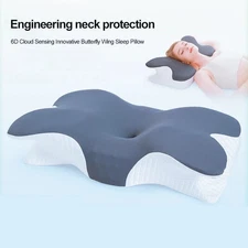 MEMORY FOAM SUPPORT PILLOW (gray & white)