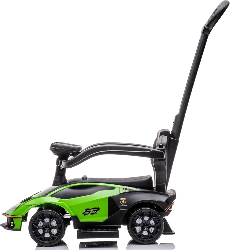 Primi Passi Cavalcabile 2 in 1 Per Bambini Lamborghini Sian Con suoni e Maniglio - Immagine 3 di 4