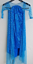 Frozen Princess Costume Girls 4T/5 Blue Layers Lacey Halloween Dress Up N